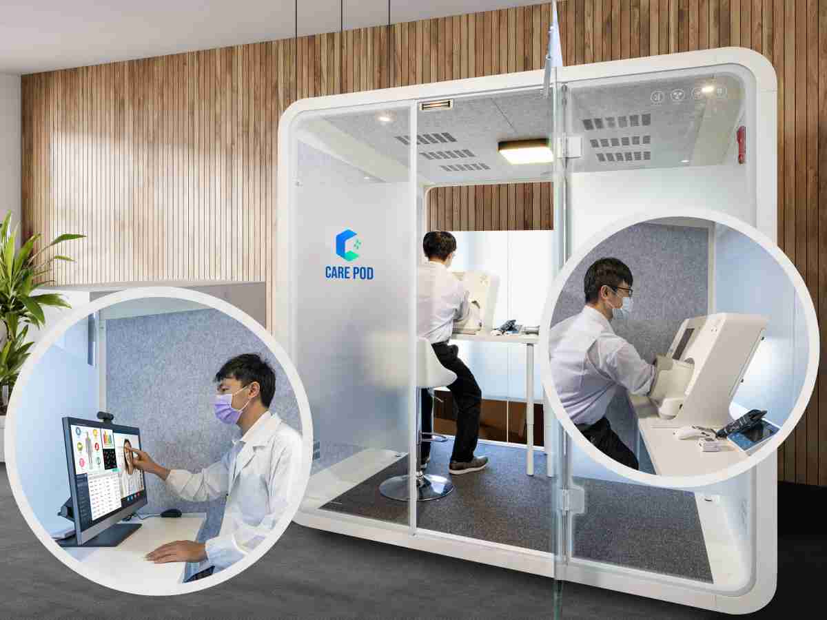 达擎于医疗科技展中展出＂远距诊疗舱＂，，以因应医疗数字化及社会高龄化趋势下、、复诊及慢性病患等族群对于远距看诊需求逐渐升高所推出的创新整合方案。。多功能合一、、高隐私性的远距诊疗舱可根据病患端与医师端的不同需求，，，，提供弹性化及客制化功能，，节省医生和病患的精力及时间