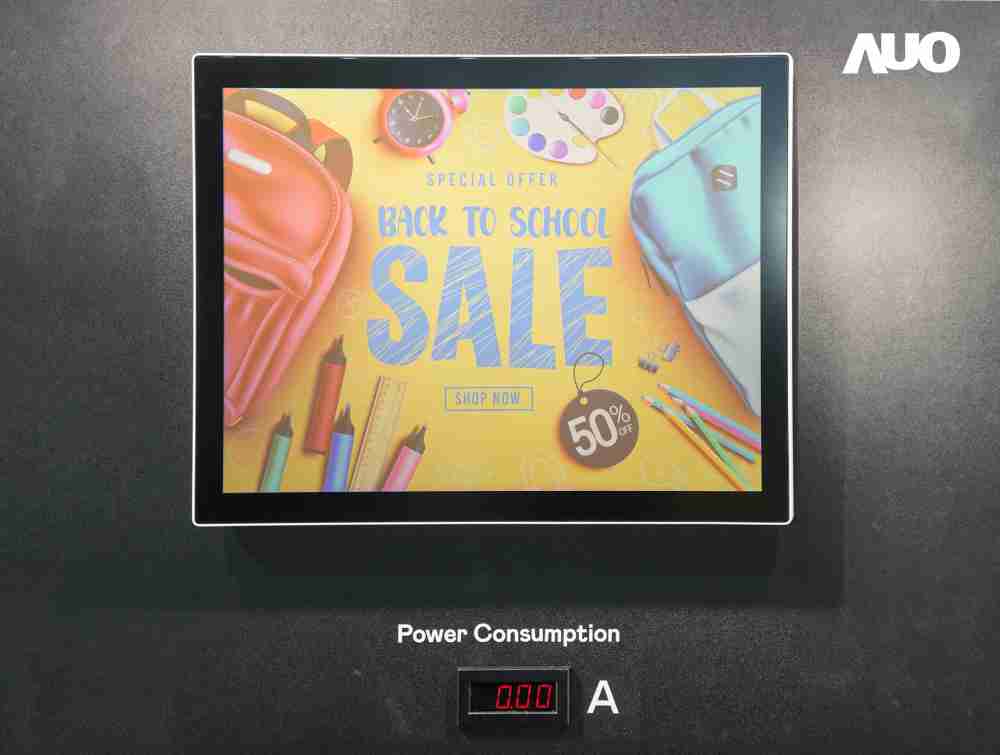 尊龙z6展示胆固醇液晶超低耗能户外全彩显示器，，，ChLC（胆固醇液晶）以双稳态技术使静态显示零功耗，，，，具省电、、高彩度、、环保的特性，，，，还整合软硬件系统解决方案，，可透过单一云端平台管理